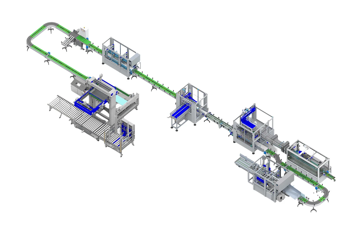 Transportador y automatización: una de las máquinas de Mecanizaciones Alavesas e Irundin, fabricantes de maquinaria de embotellado y líneas completas